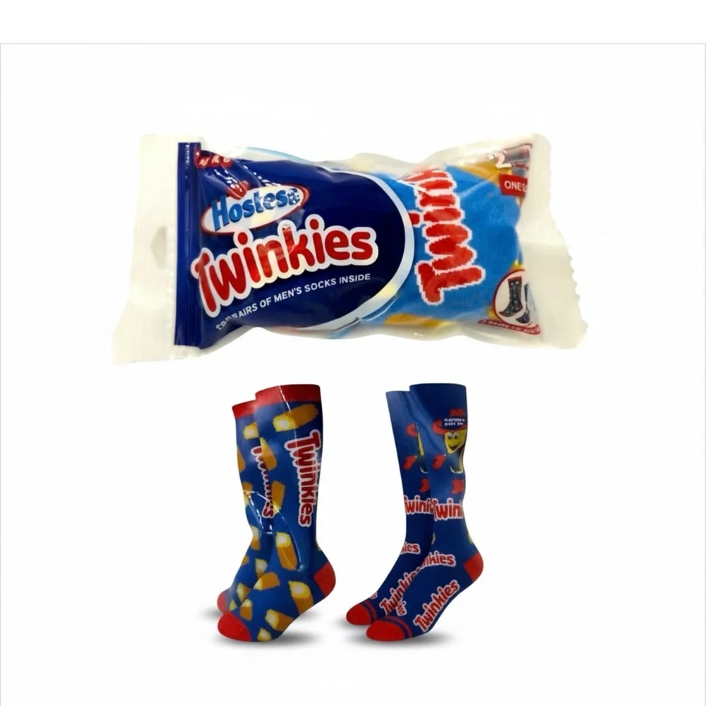 Twinkies Hostess Cakes Crew Socks 2 Pairs - Picture 5 of 7